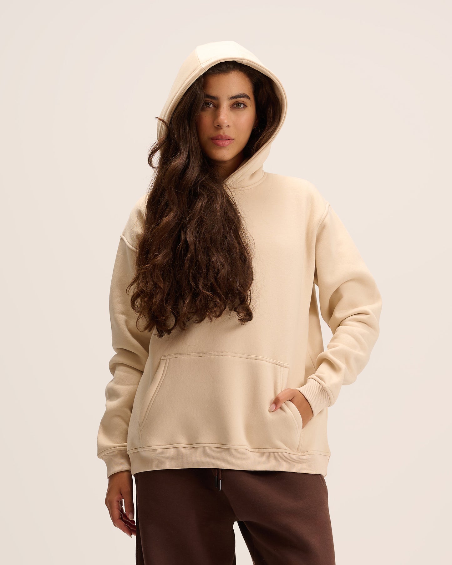 Beige hoodie for women