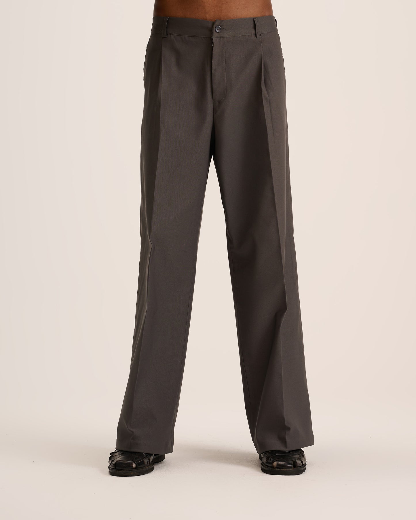 Grey Tailored pants Straight leg