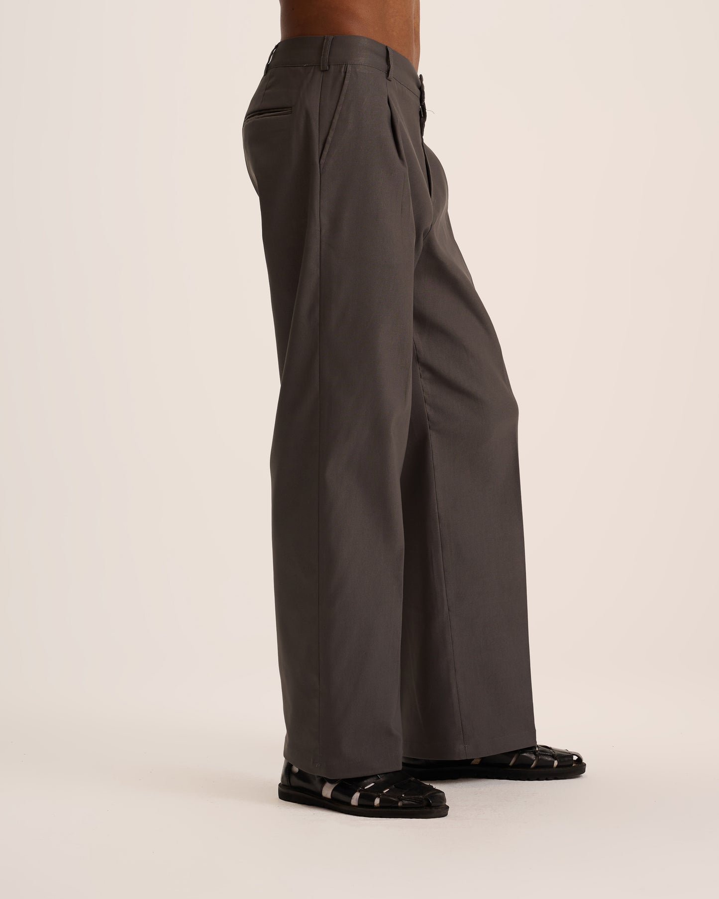 Grey Tailored pants Straight leg