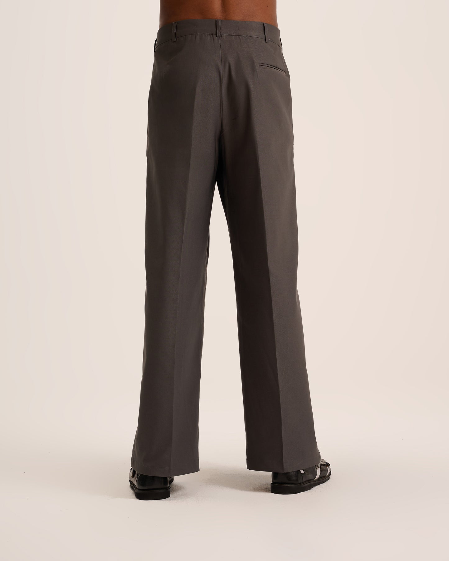 Grey Tailored pants Straight leg