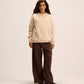 Beige sweatshirt for women