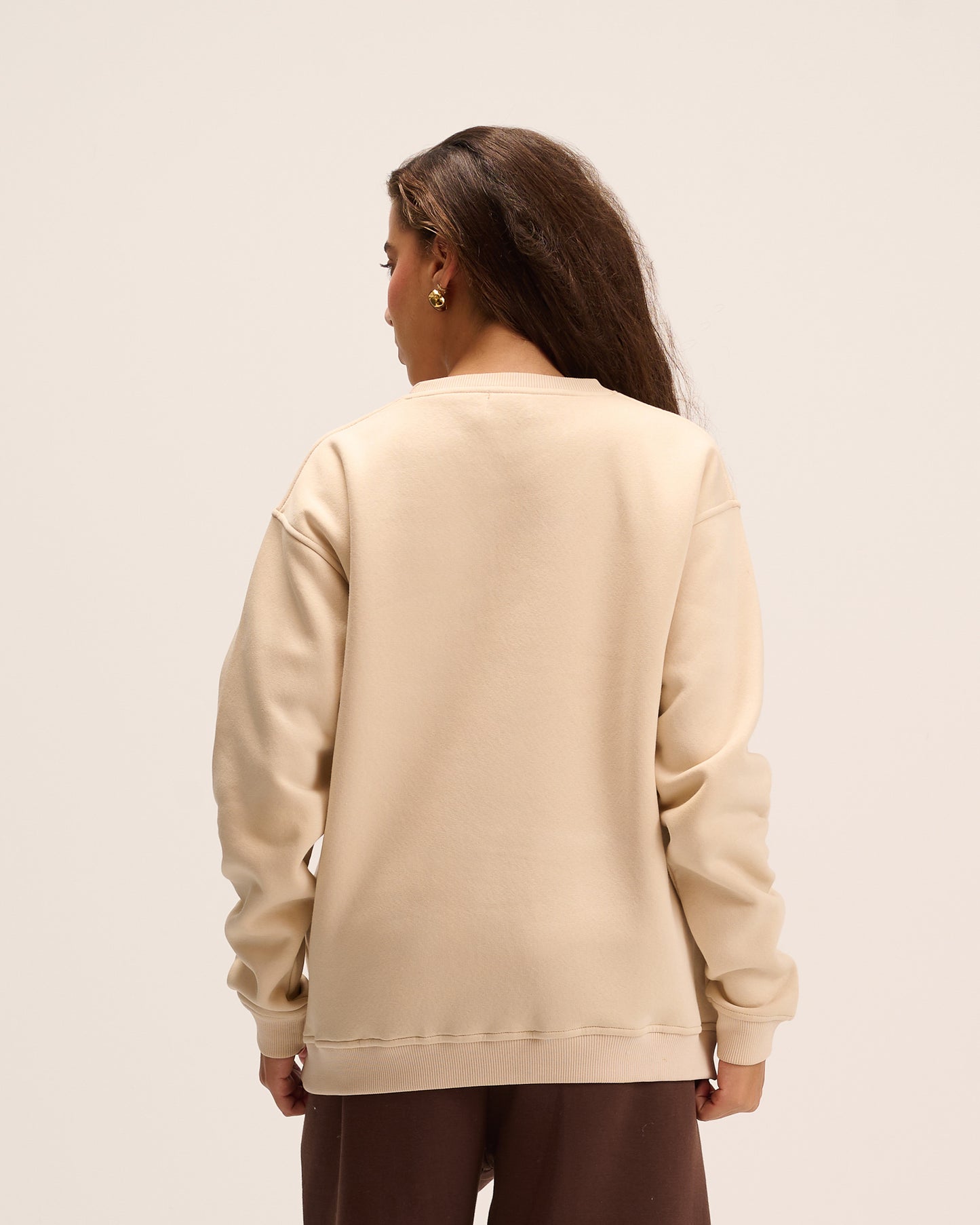 Beige sweatshirt for women