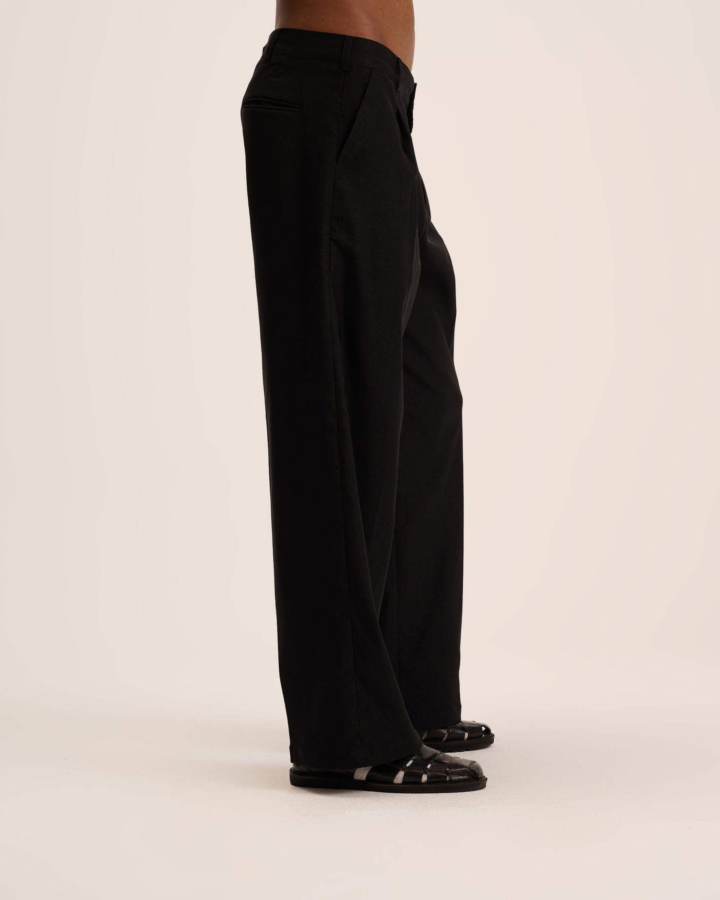 Black Tailored pants Straight leg