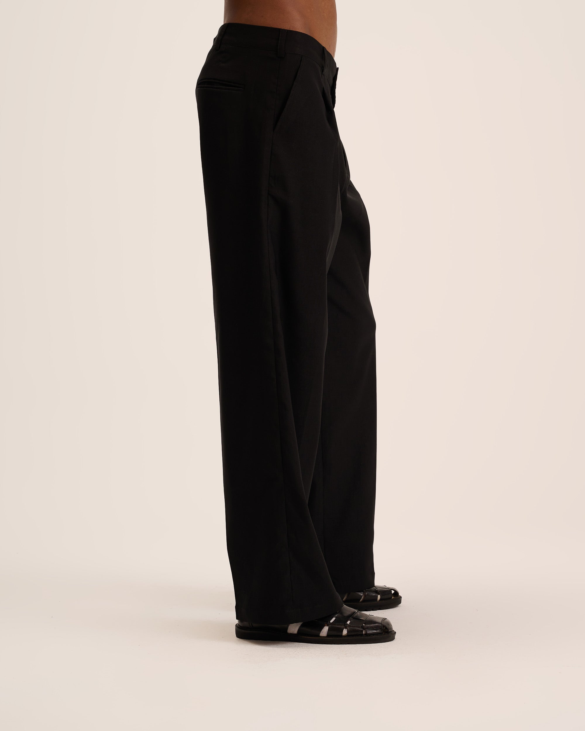 Black Tailored pants Straight leg