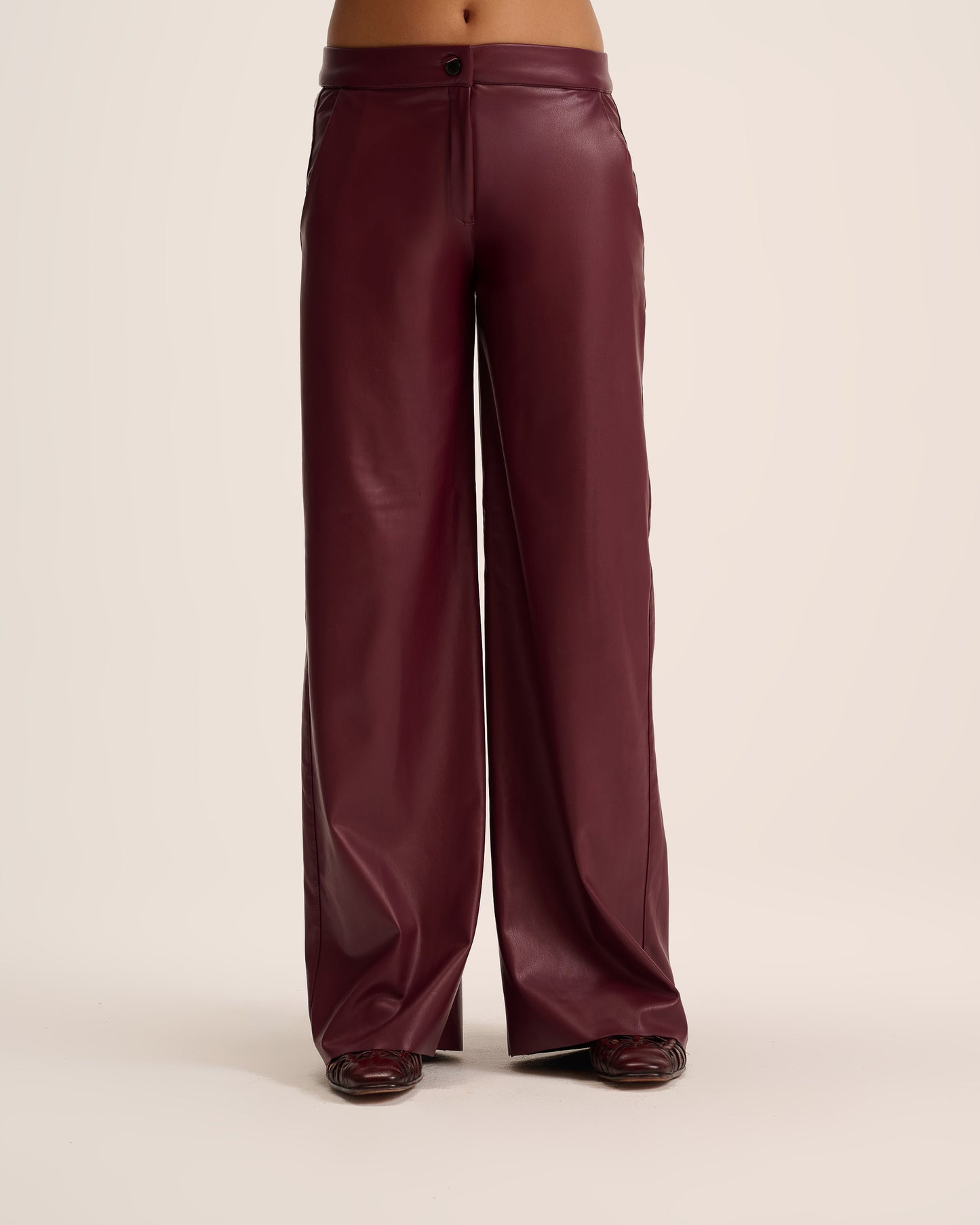Burgundy Leather Pants