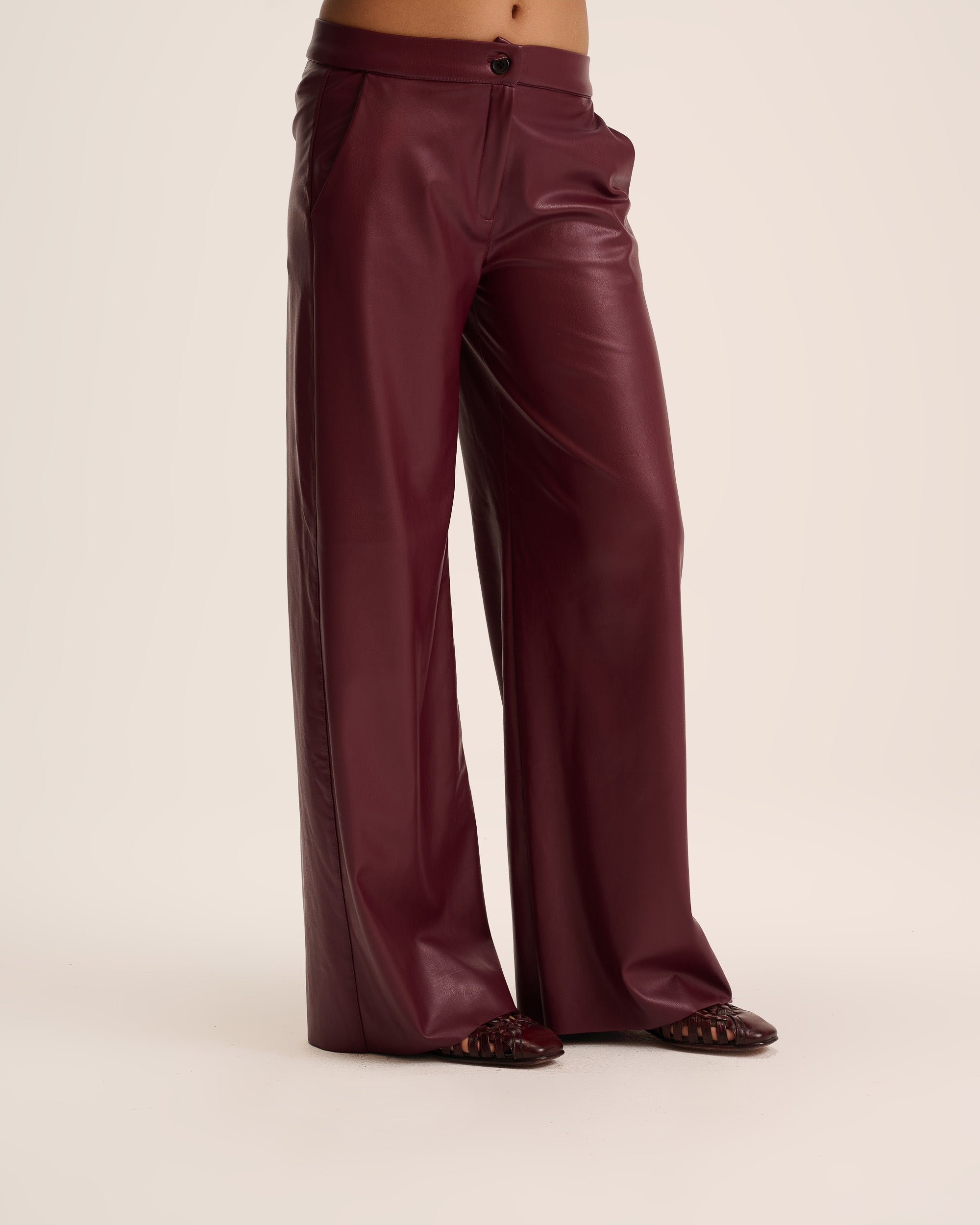 Burgundy Leather Pants