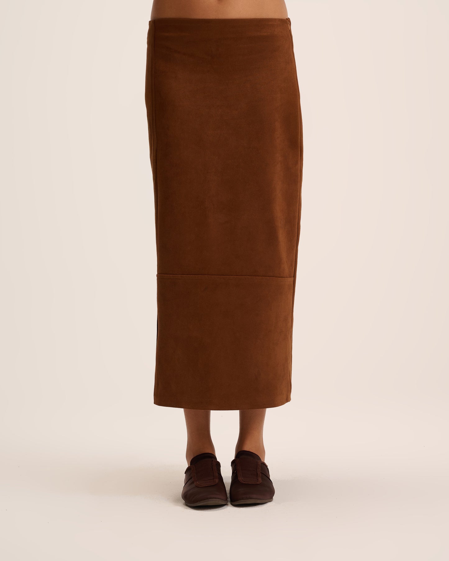 Dark brown Suede Skirt