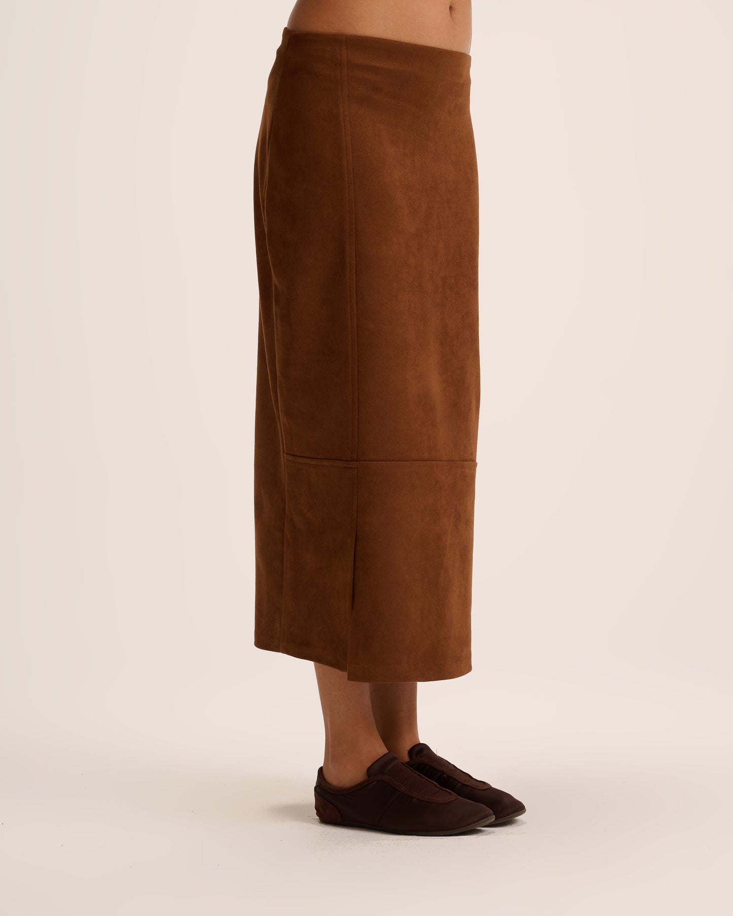Dark brown Suede Skirt