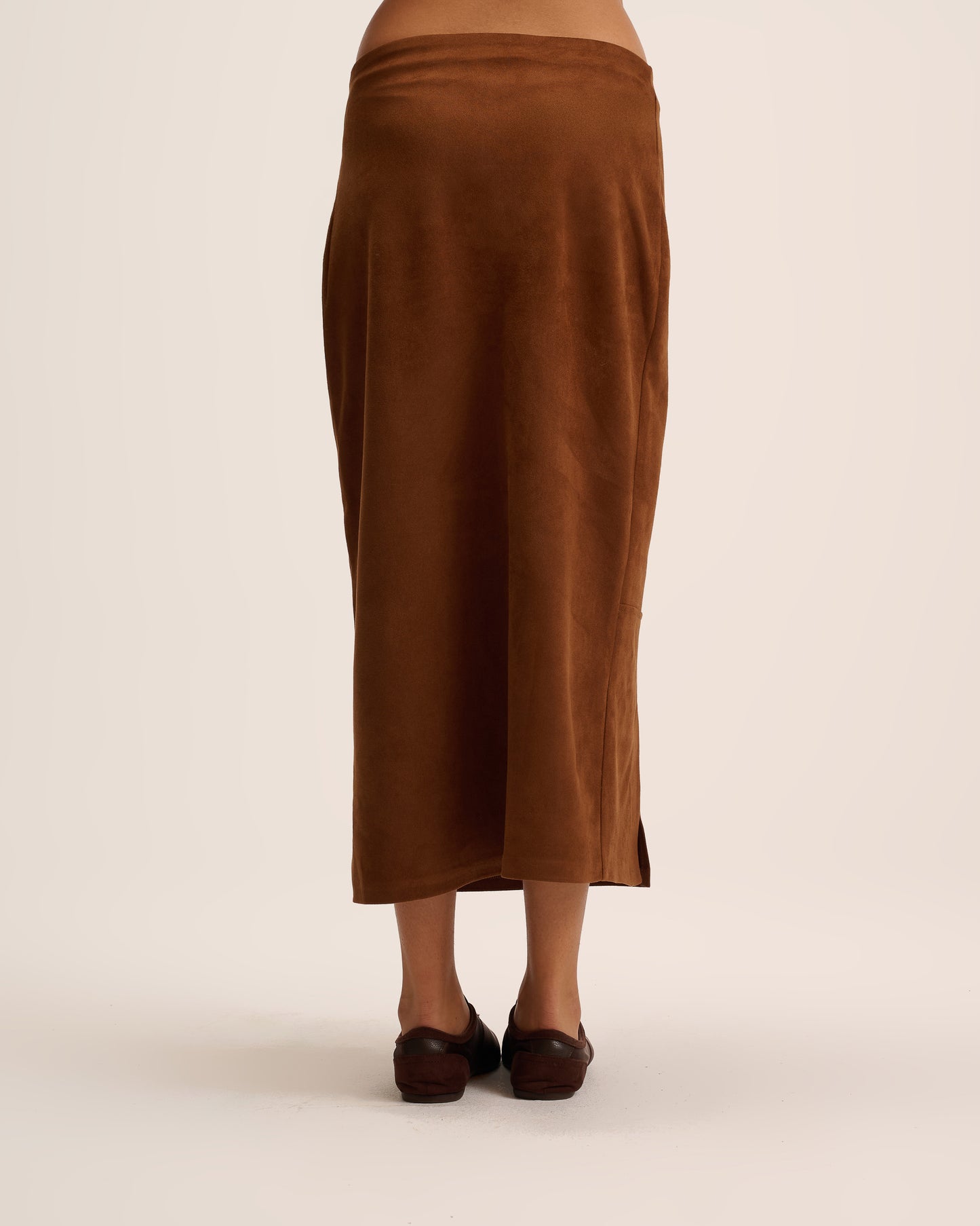 Dark brown Suede Skirt