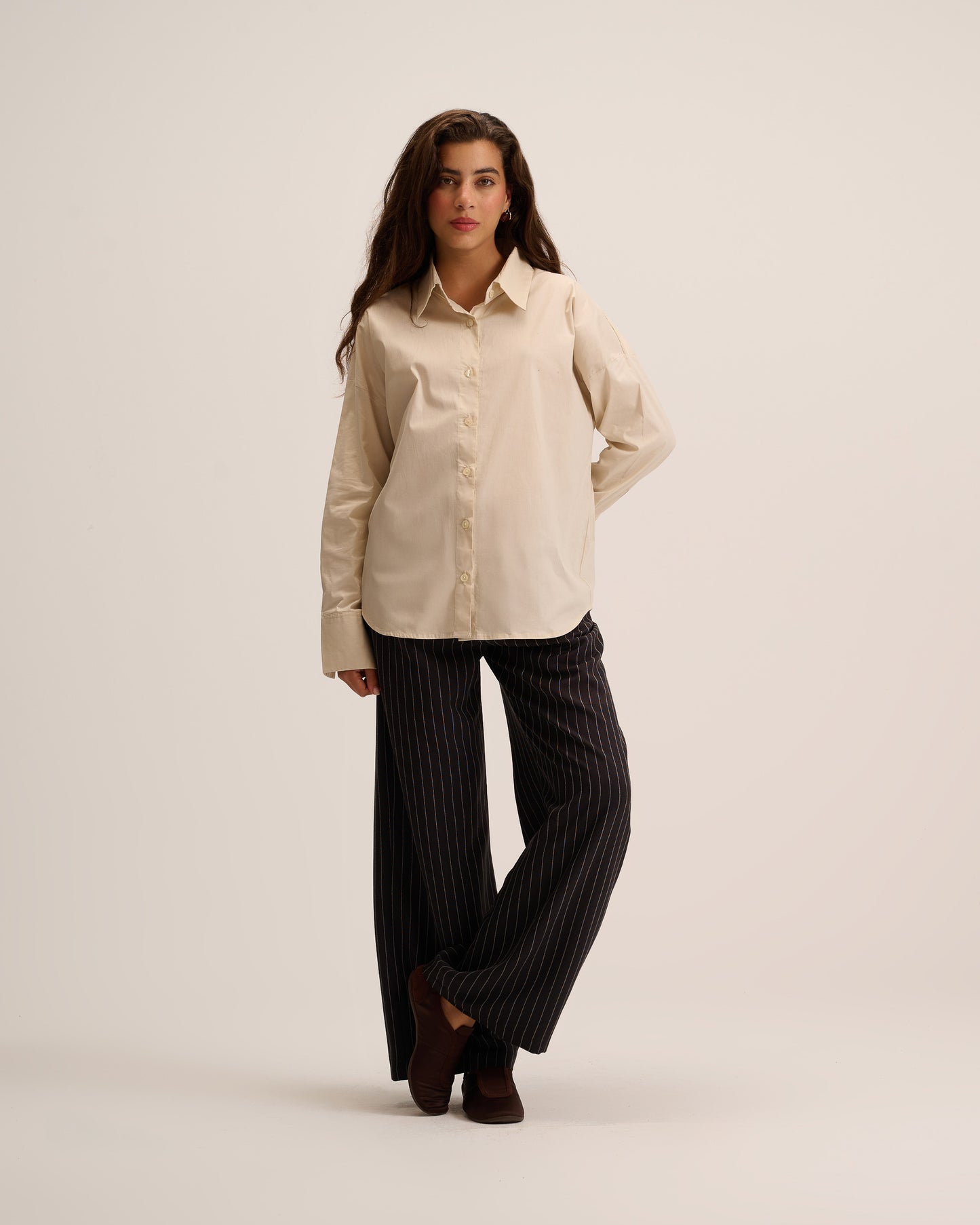 Beige Oversized Shirt