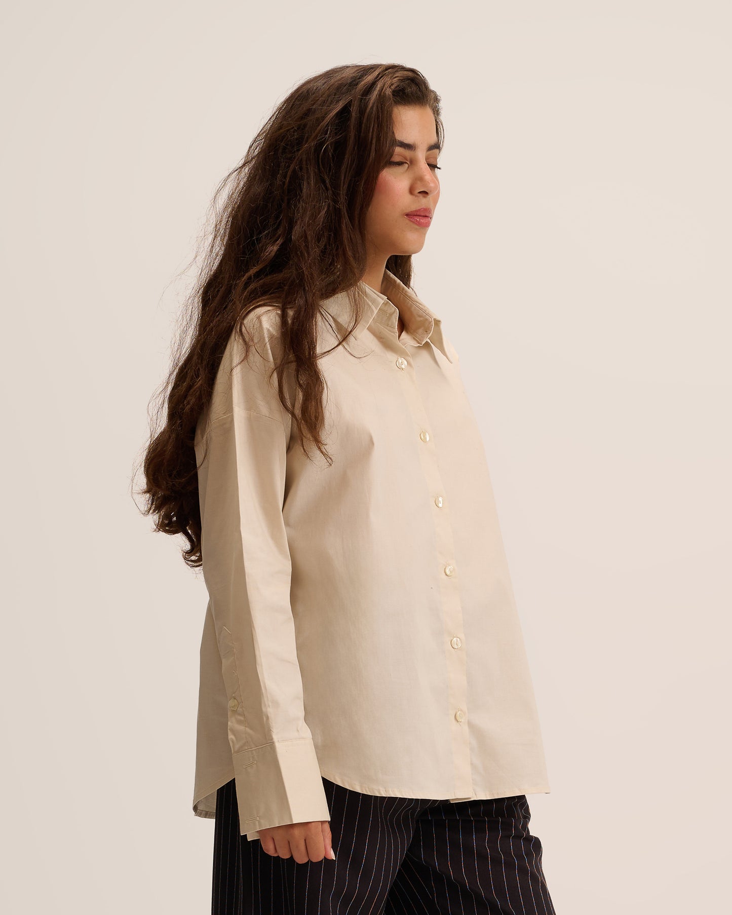 Beige Oversized Shirt