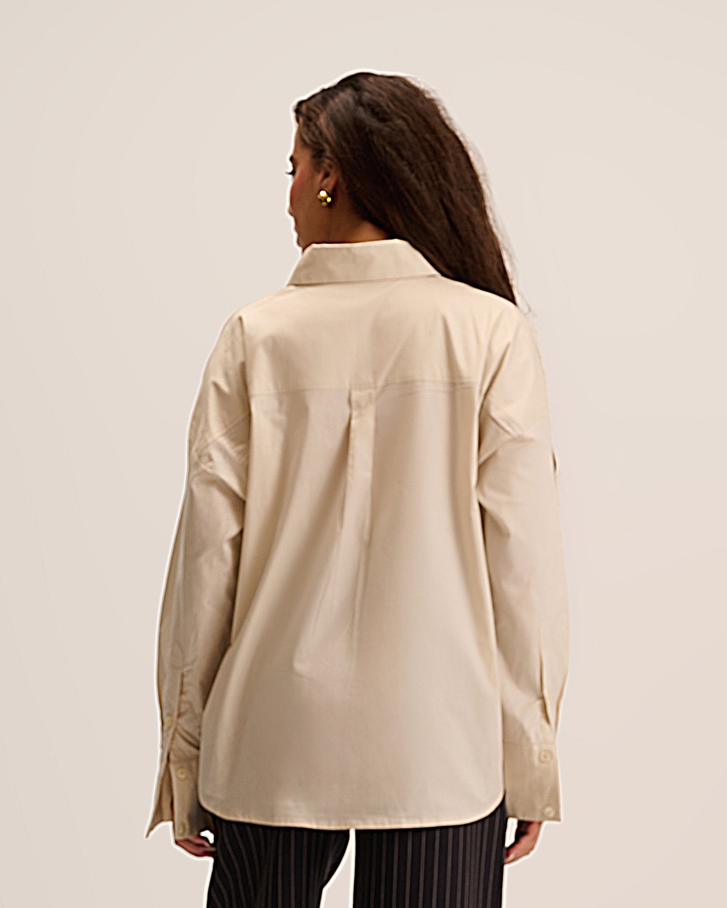 Beige Oversized Shirt