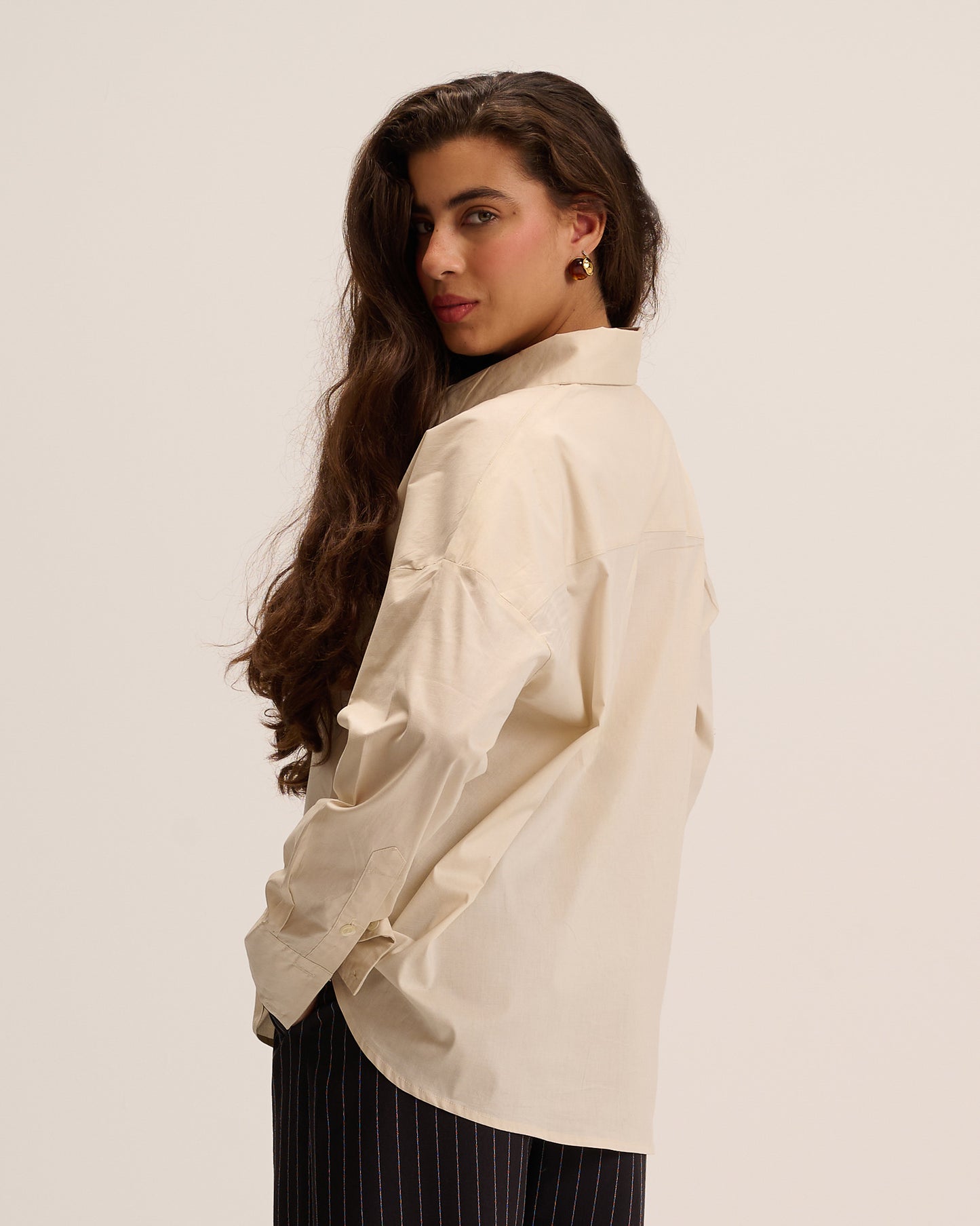 Beige Oversized Shirt