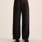 Black wide leg Striped Pants