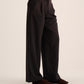 Black wide leg Striped Pants