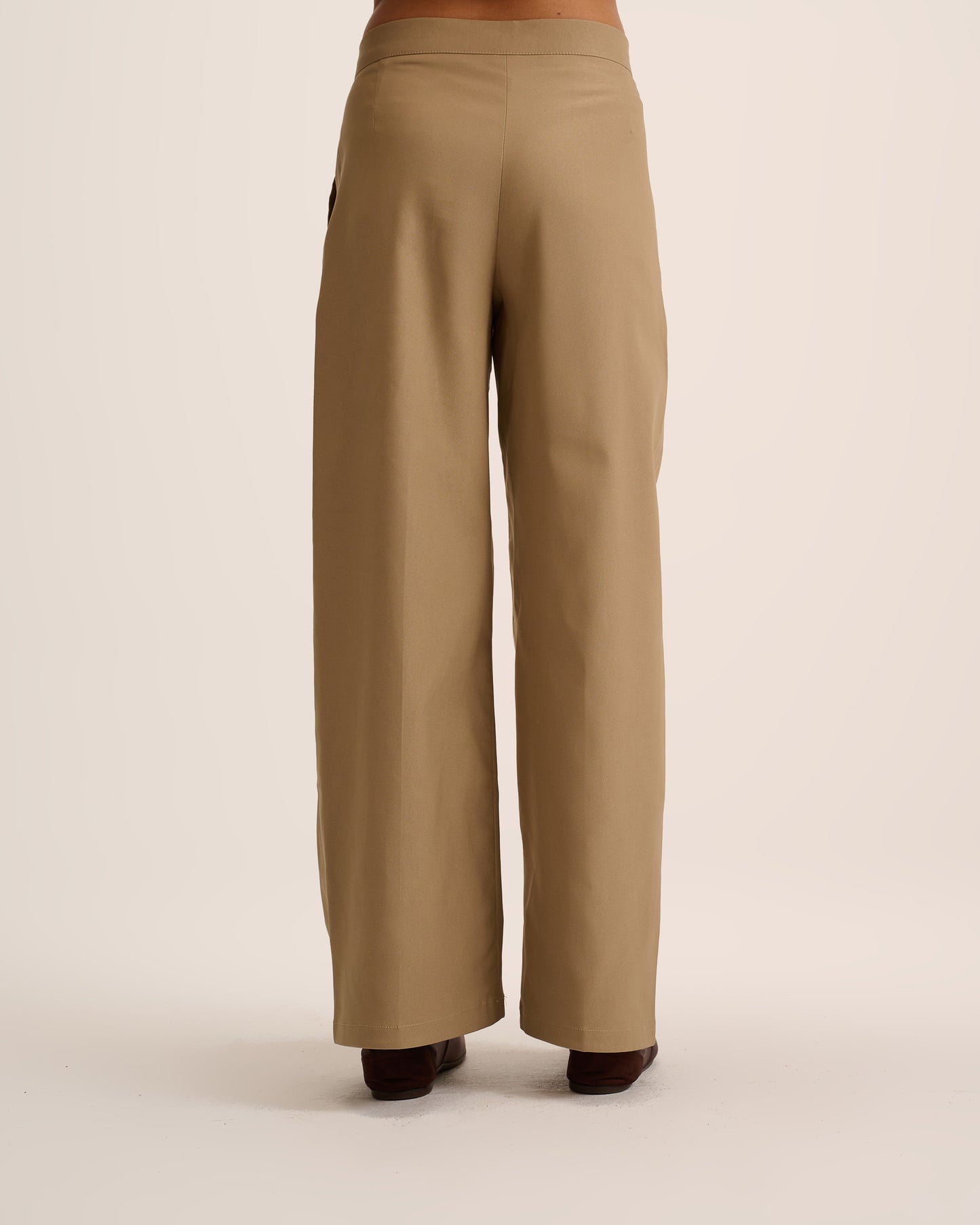 Beige wide leg Tailored pants