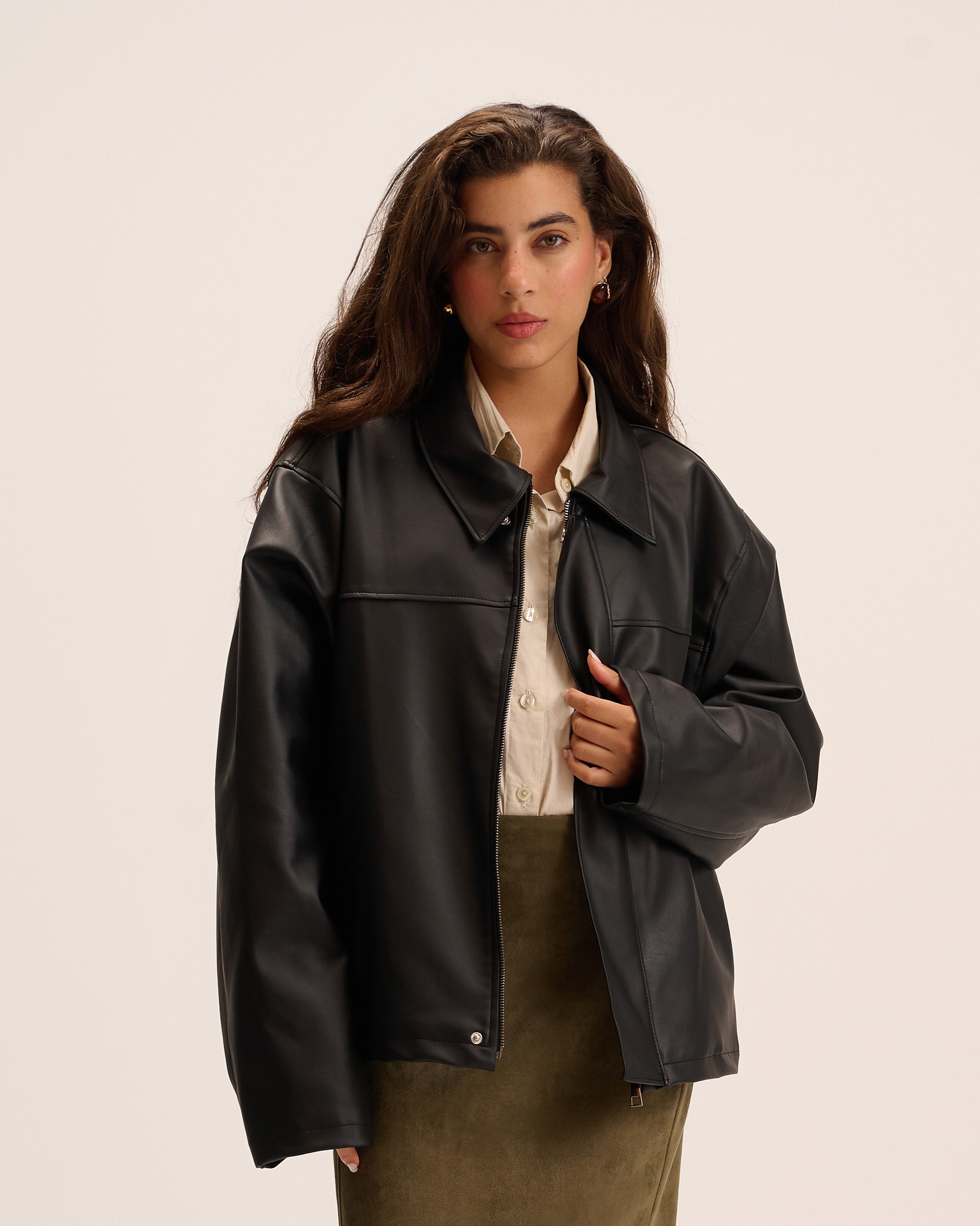 Black Leather Jacket for women