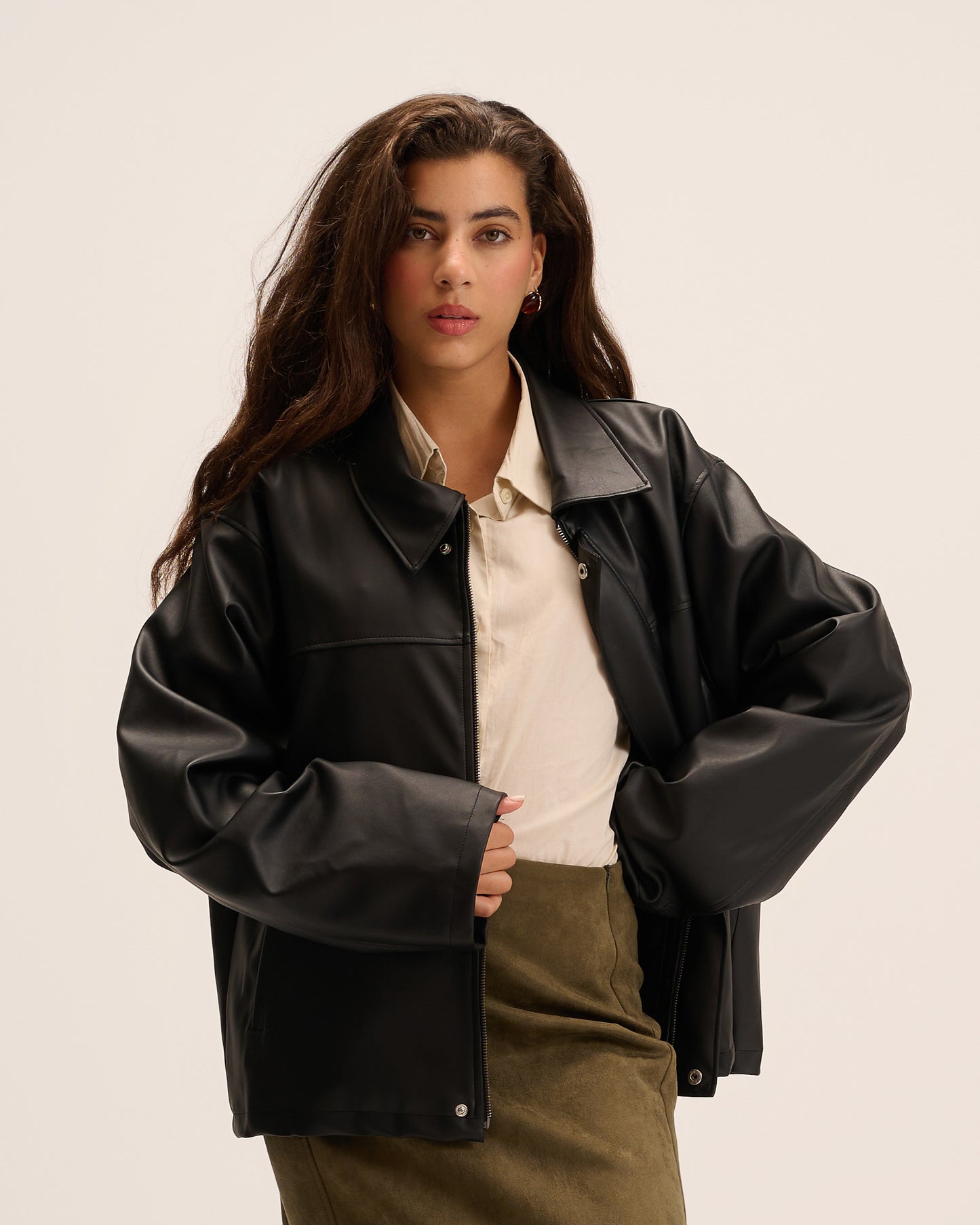 Black Leather Jacket for women