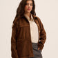 Dark brown Suede Jacket for women