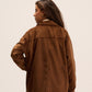 Dark brown Suede Jacket for women