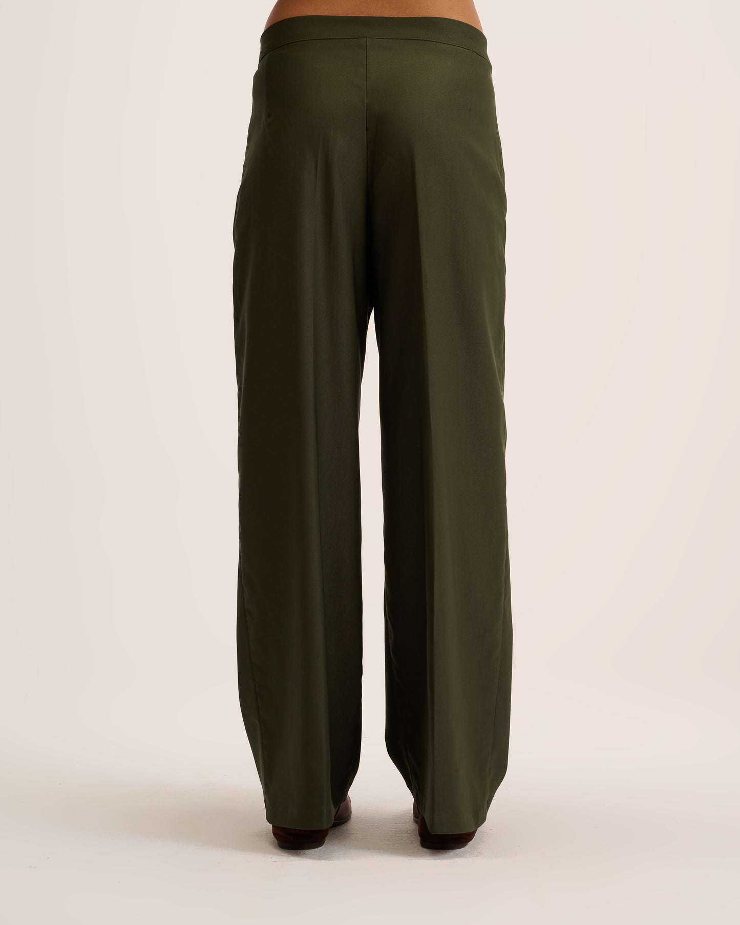 Olive wide leg Tailored pants