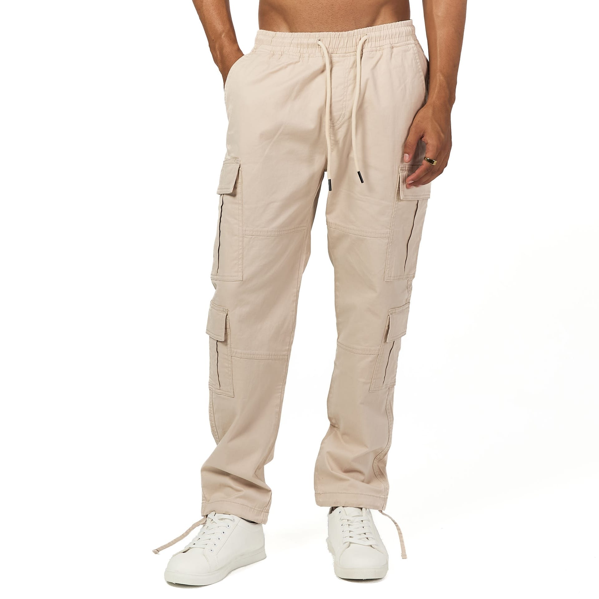 Beige loose baggy cargo