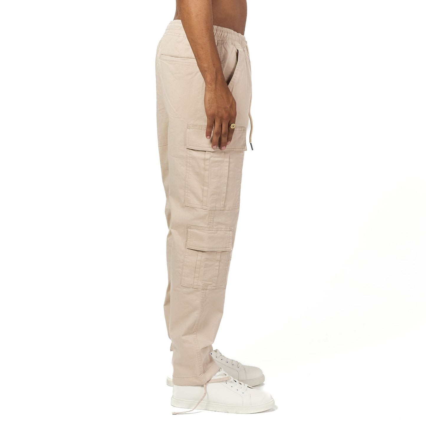Beige loose baggy cargo