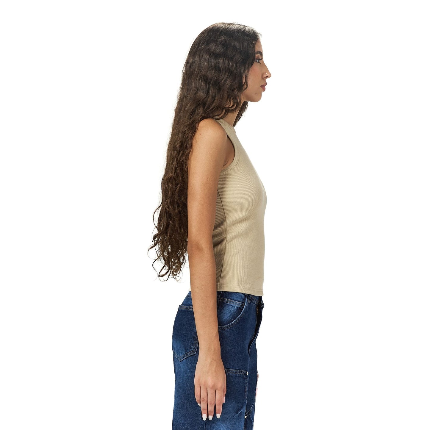 Beige Sleeveless body