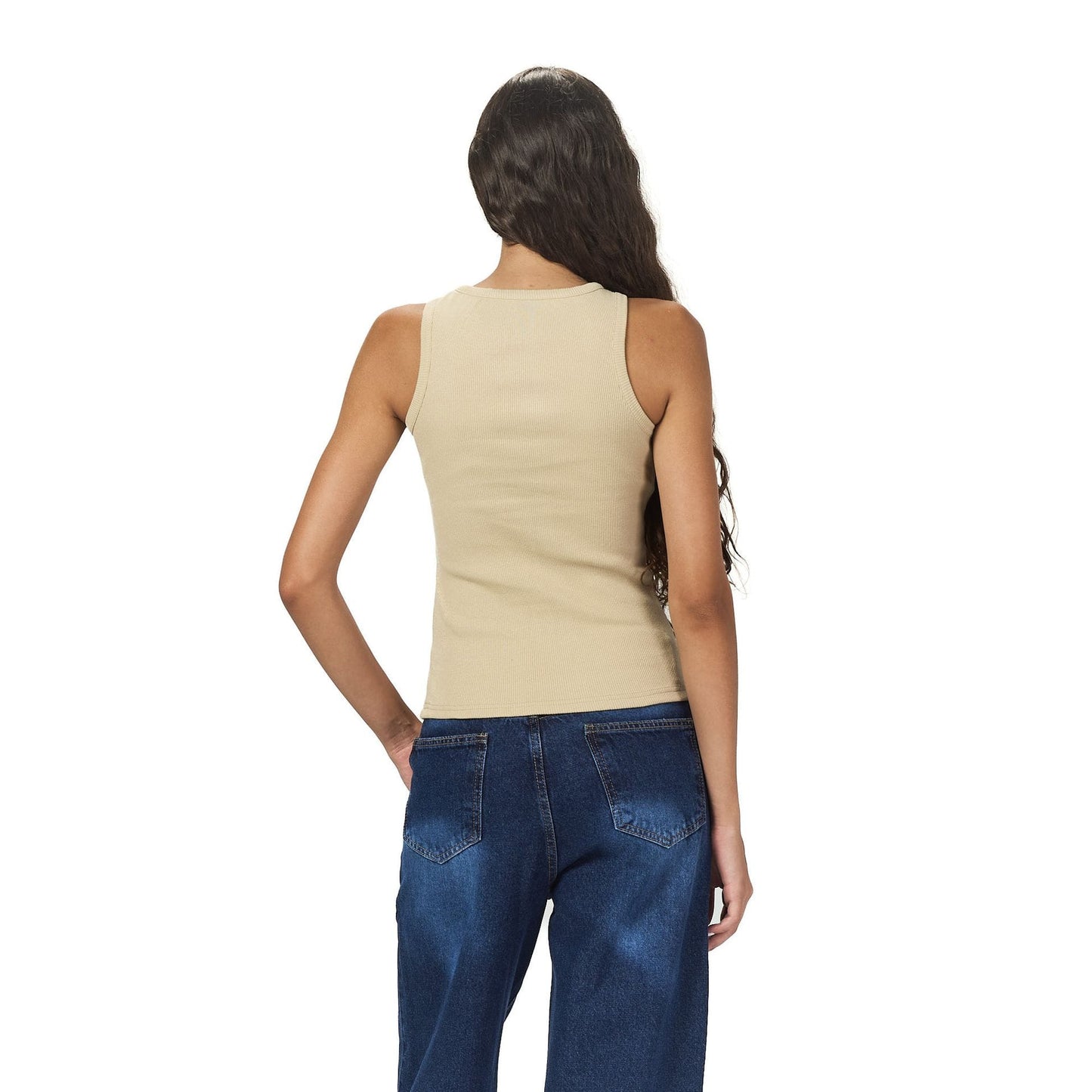 Beige Sleeveless body