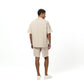 Beige striped set
