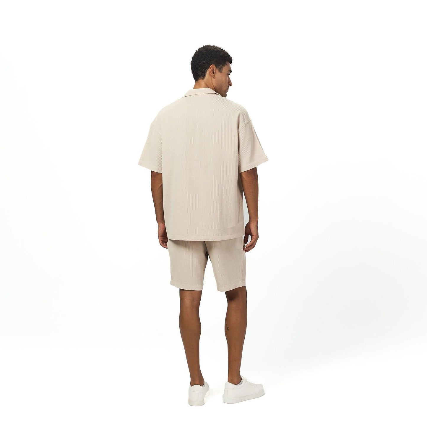 Beige striped set