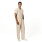 Beige summer linen set