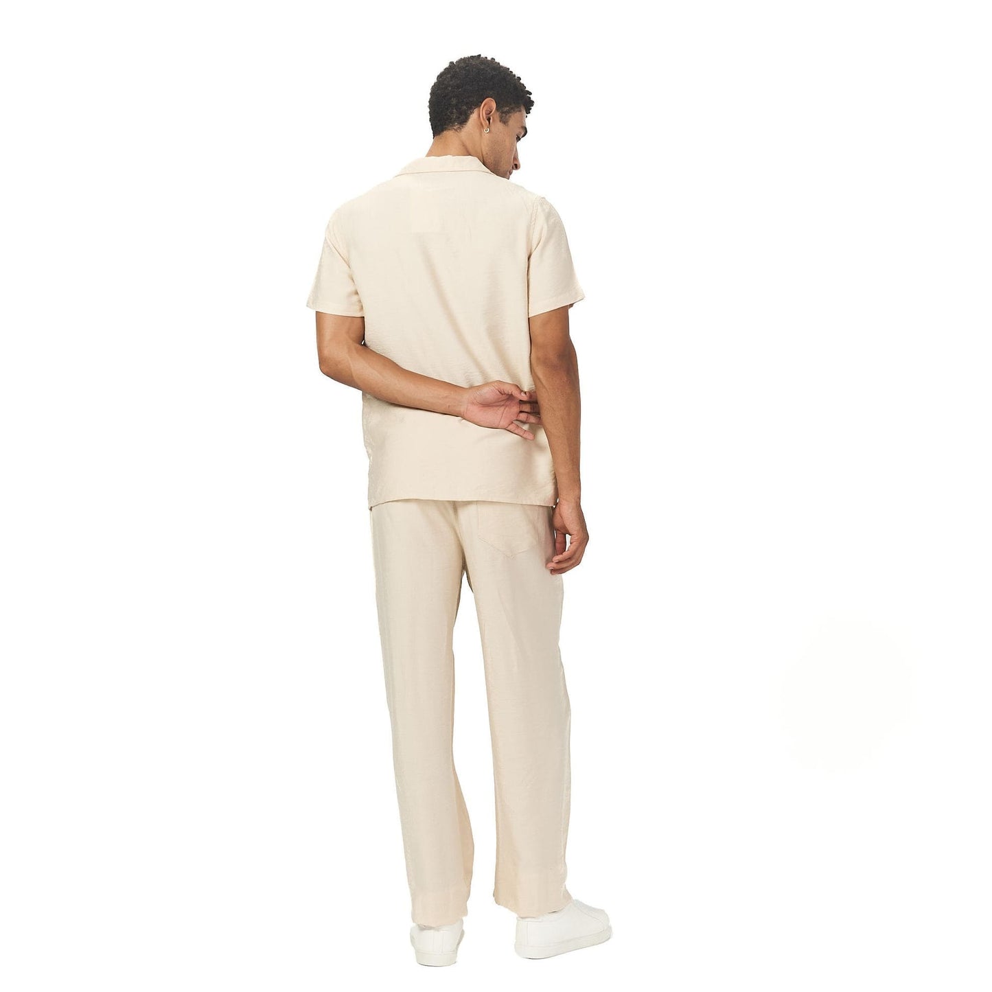 Beige summer linen set