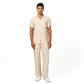 Beige summer linen set