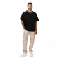 Black Oversized neck Printed T shirt