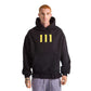 Black Printed Hoodie Sweatshirt
