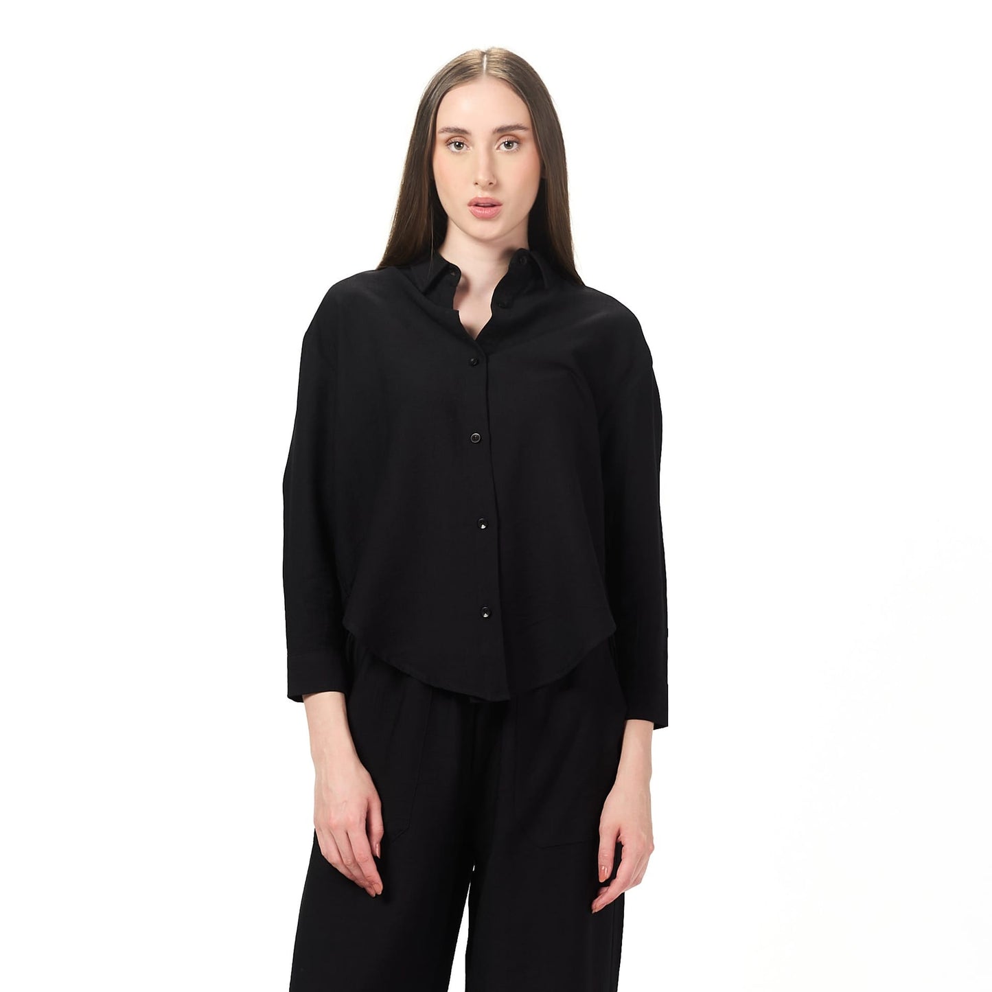 Black long sleeve chemise