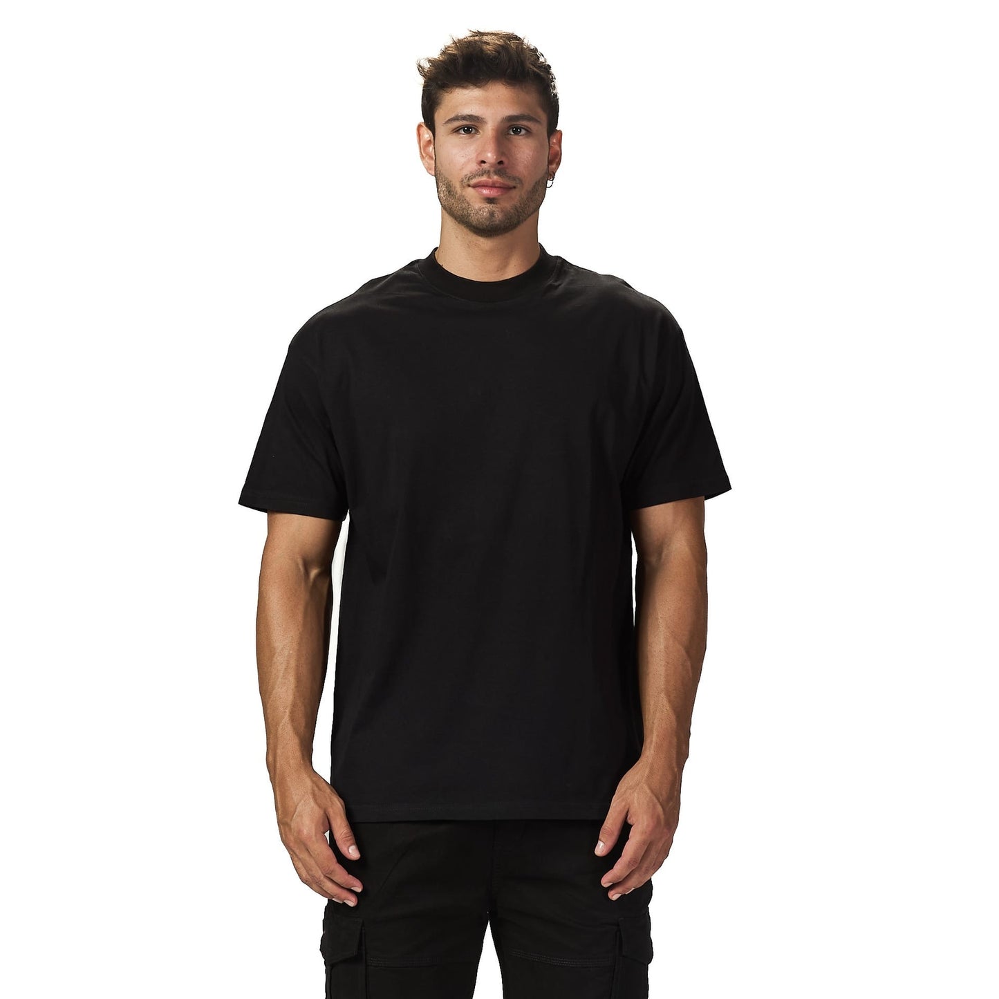 Black oversized plain T-shirt