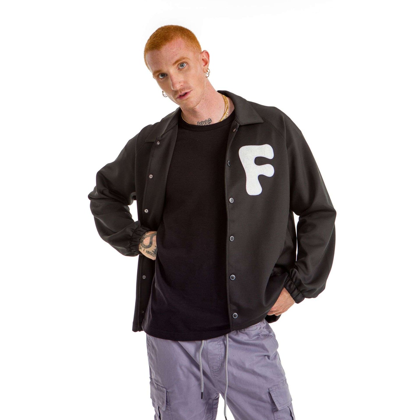 Black printed jacket future