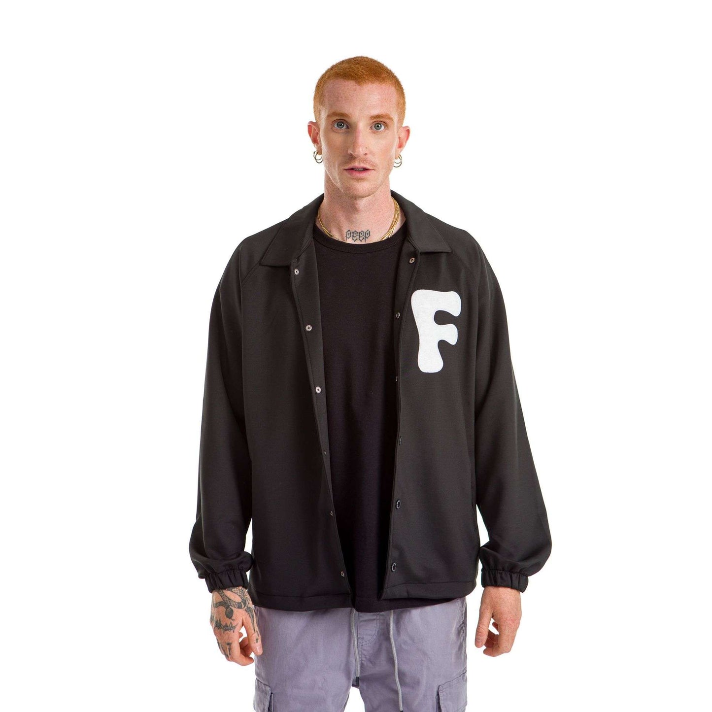 Black printed jacket future