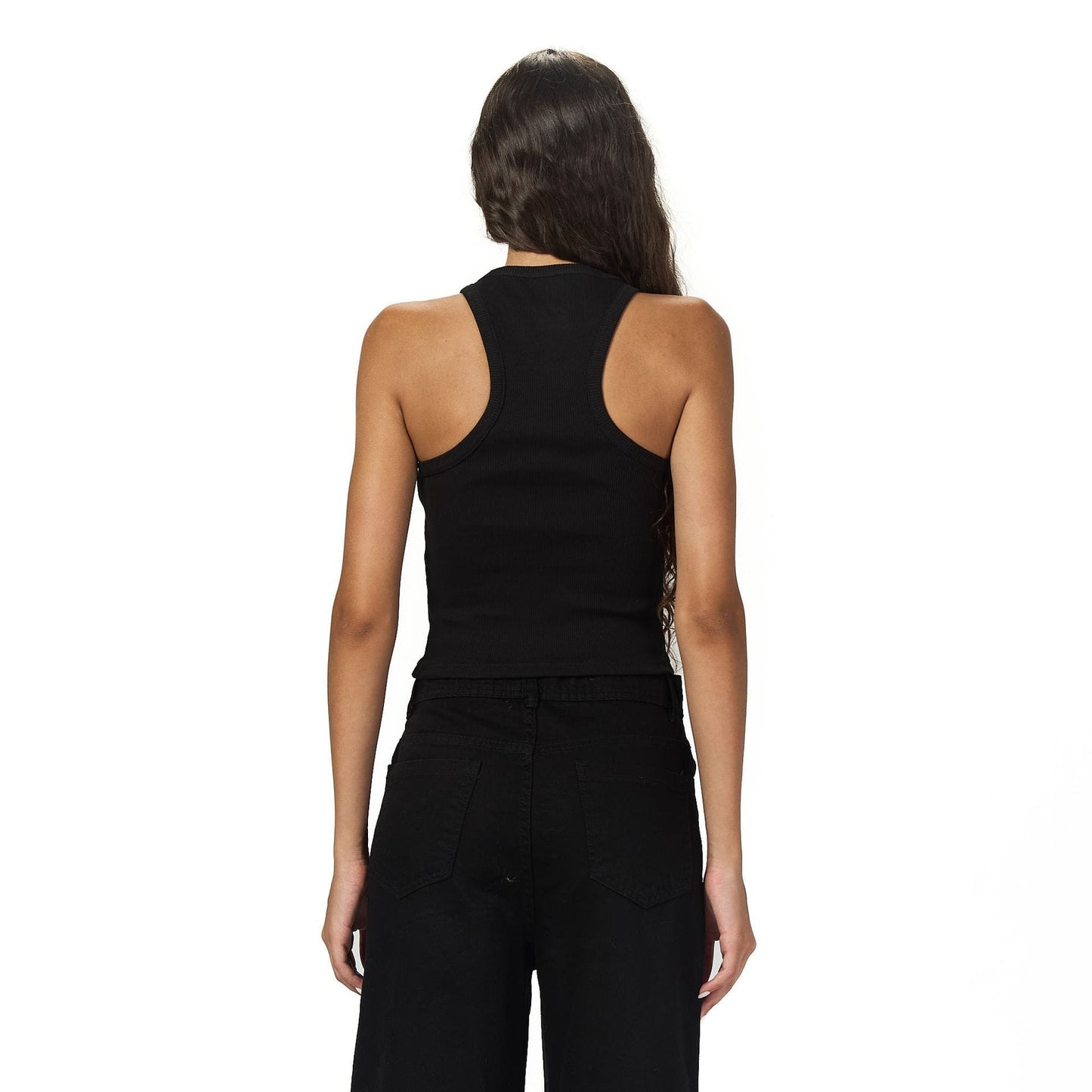 Black sleeveless X body