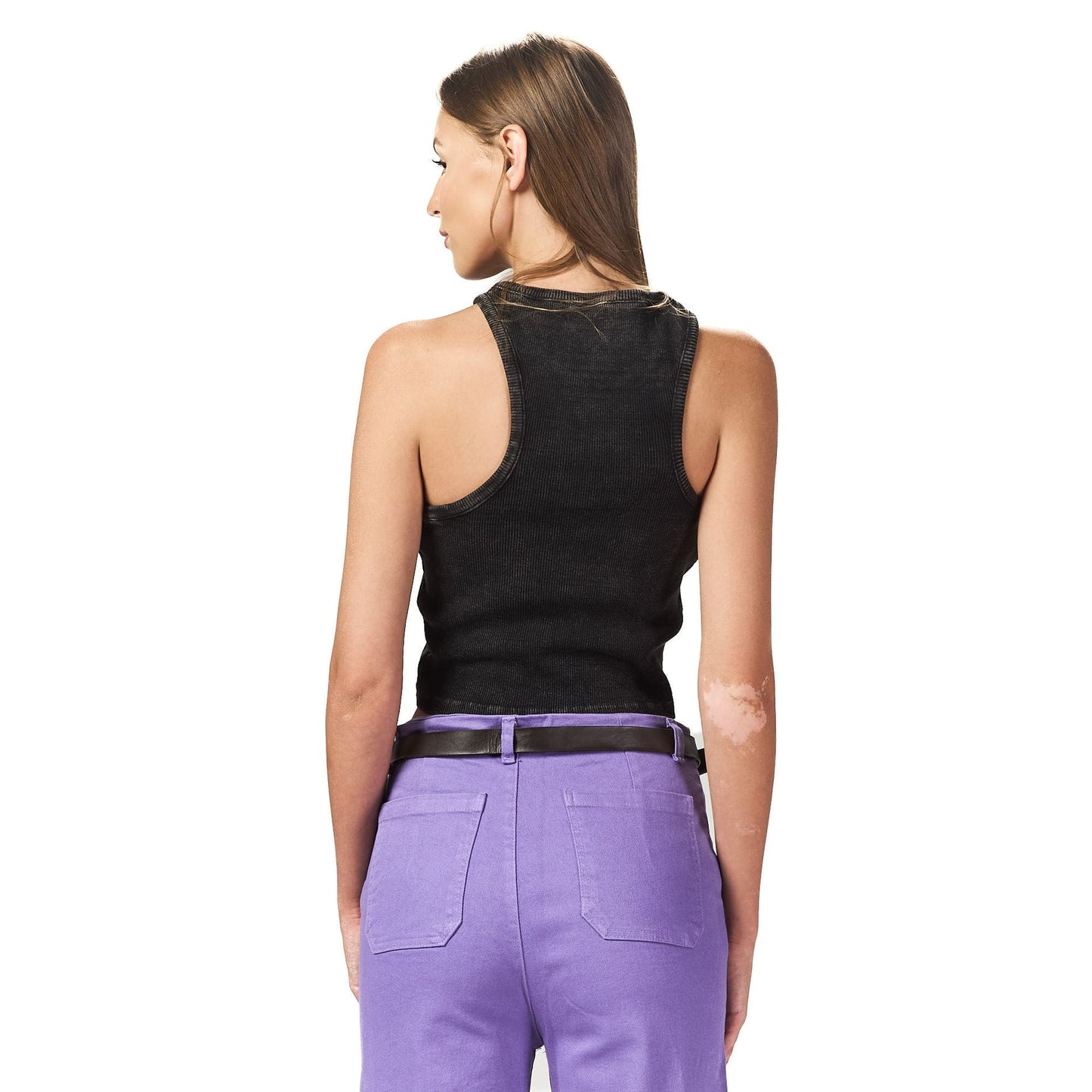 Black washed sleeveless X body
