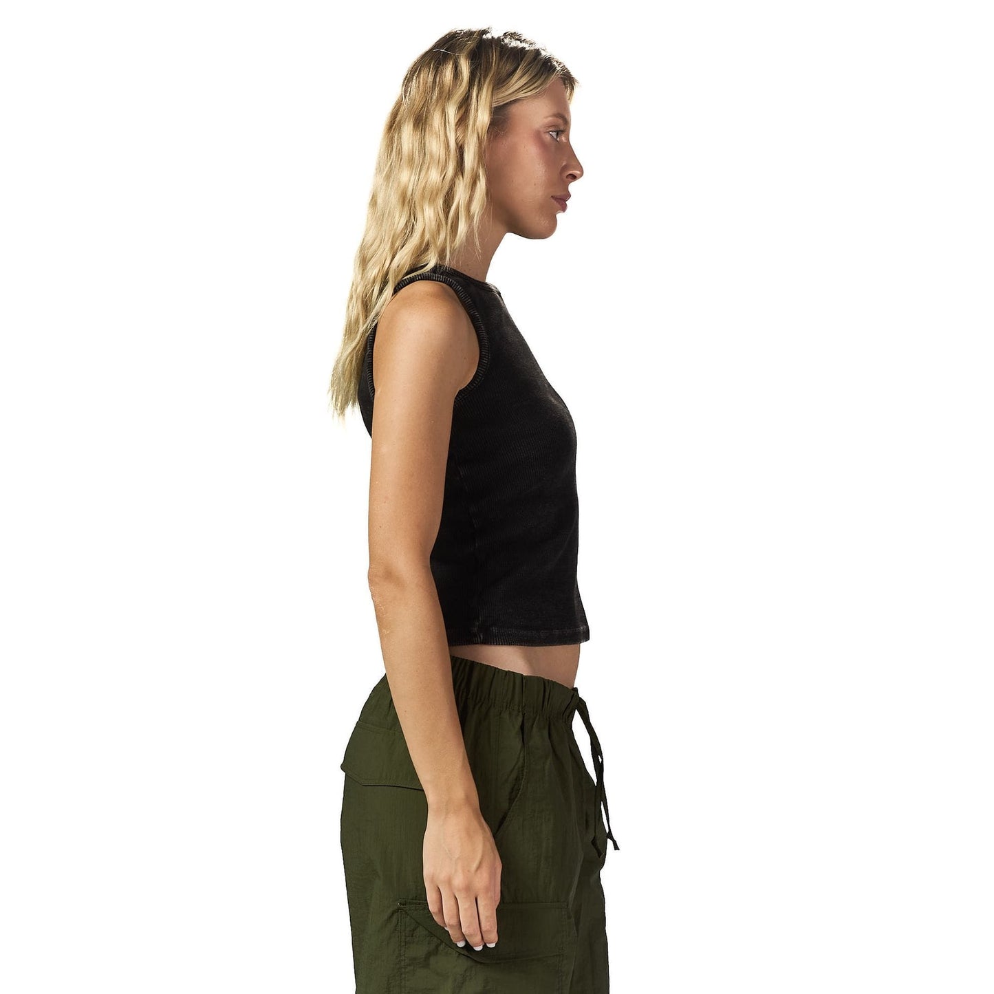 Black washed sleeveless body