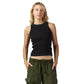Black washed sleeveless body
