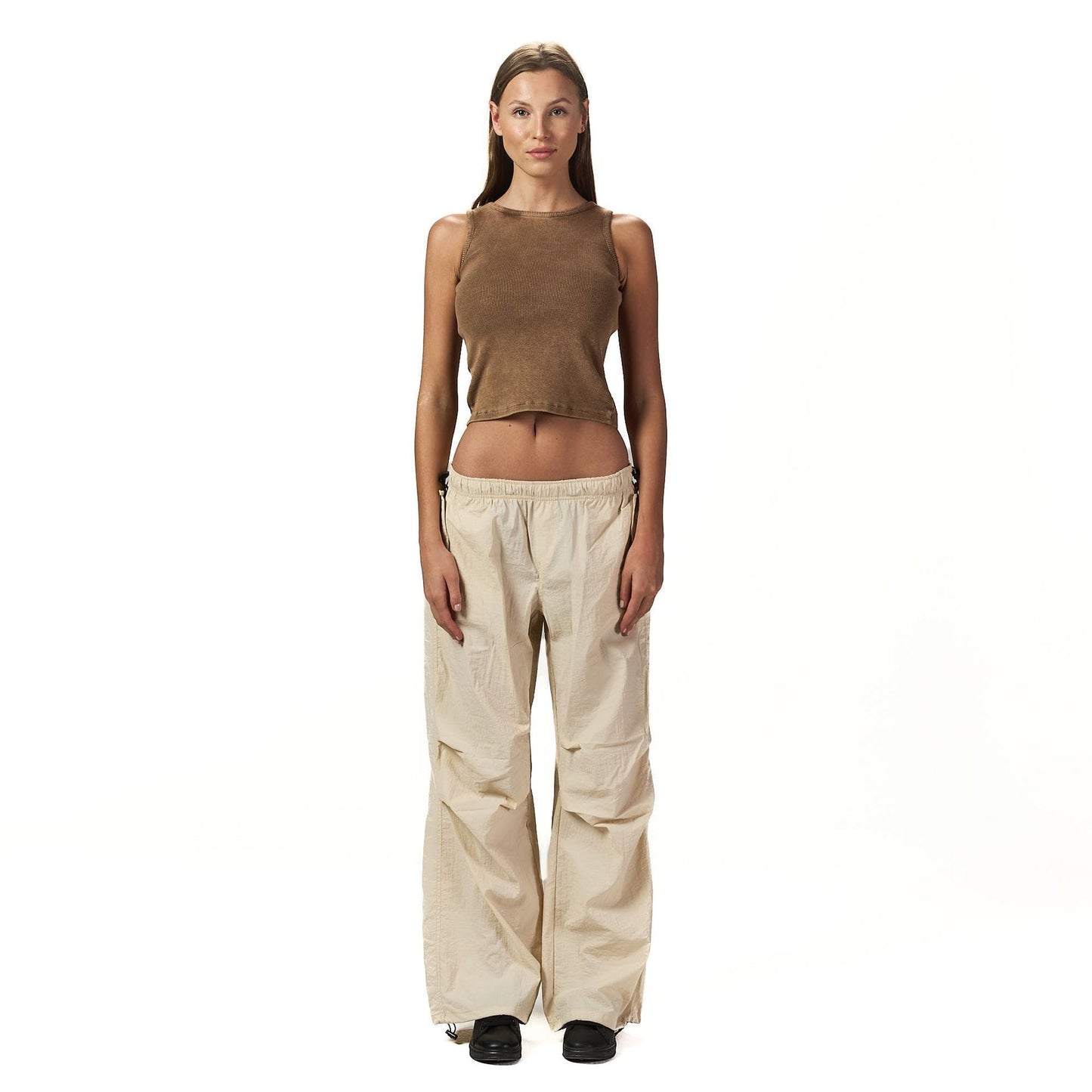 Brown washed sleeveless body