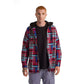 Checkered Plaid Jacket Striped Burgundy Light Blue