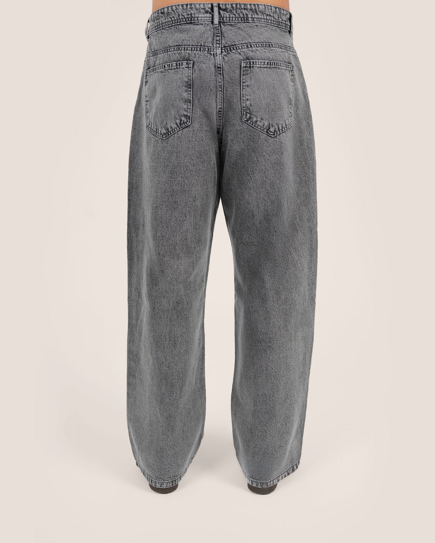 Grey washed baggy jeans