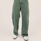 Overdye green washed baggy jeans