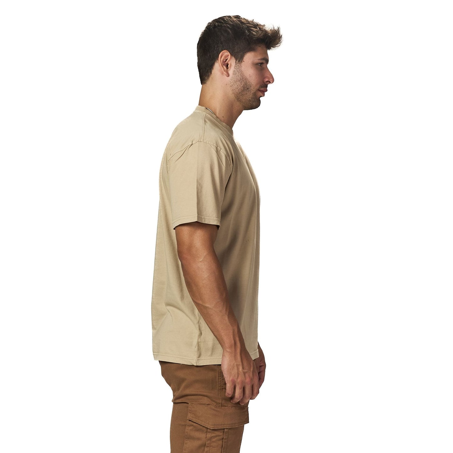 Dark beige washed oversized T-shirt