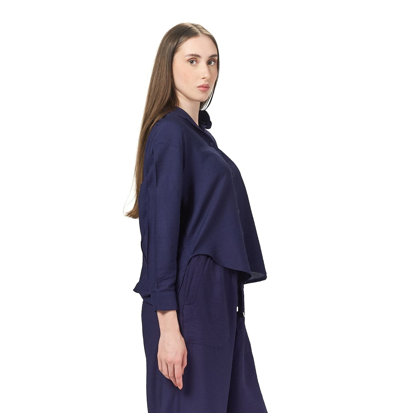 Dark blue long sleeve chemise